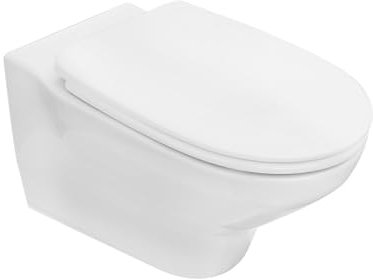 Sanitari sospesi serie GELSO: vaso, bidet, copriwater soft-close - Bianco Lucido