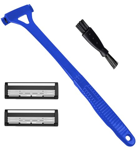 Rasoir de dos, tondeuse de précision pour le dos, toiletteur en maille protectrice, utilisation humide et sèche, doux pour les peaux sensibles, outil de toilettage personnel pour homme et femme