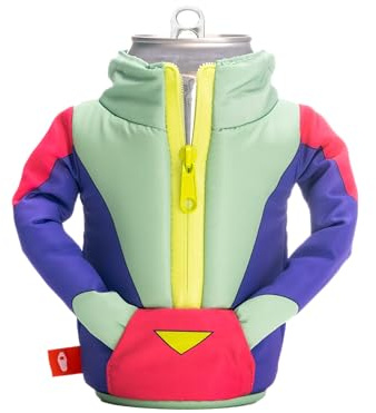 Pufin - The Patroller Jacket - Insulated 12 oz Can Cooler I Beer Bottle & Soda Can Insulator, Keep Drinks and Beverages Cold (The Patroller - Risky Red)
