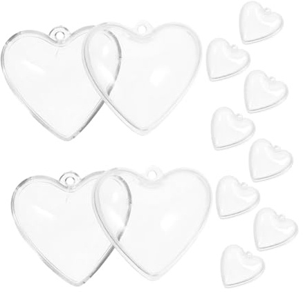 Garneck 10 Pièces Boule Flottante Transparente Abs pour Aquarium Stable et Décoration Flottante Sûre pour Réservoir de Poissons Lot de Forme de Cœur