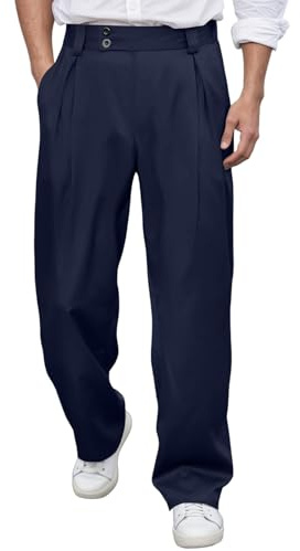 Pantalon décontracté résistant aux rides pour homme Pantalon formel pour affaires bureau Pantalon de travail à jambe droite Pantalon de costume classique