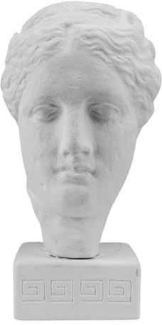 Hygeia Salus Busto - Estatua de la diosa griega romana de la salud, yeso duro blanco hecho a mano, 25 cm