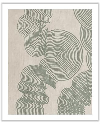 Poster Master Line Drawing Canvas - Curved Lines Print - Geometric Art - Mid Century Modern Design - Abstract Sketch Art - Minimal Bedroom or Living Room Wall Decor - 8x10 ROLLED Canvas