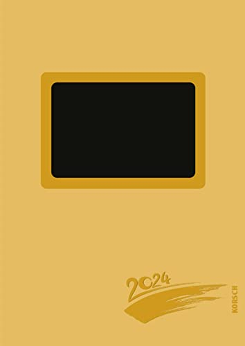 Foto-Malen-Basteln A4 gold gestanzt mit Folienprägung 2024: Fotokalender zum Selbstgestalten. Do-it-yourself Kalender mit festem Fotokarton. Edle Folienprägung.