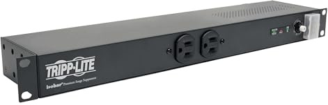 Eaton Tripp Lite IBAR12-20T 1U Rack Mount 20A Surge Protector + L5-20P Plug