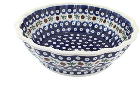 Bunzlauer Saladier en céramique avec bord ondulé Motif 41 Ø 24,2 cm 1,3 l