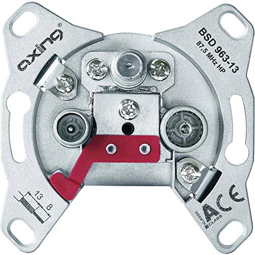 Axing BSD 963-10N Multimedia wall outlet socket 3-port cable tv CATV (loop-through type 10dB DATA/TV/R)