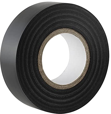 GOCABLETIES - Isolierband Schwarz - 19 mm x 20 m - strapazierfähiges, selbstklebendes Isolierband - zum Schutz, Bündeln und Reparieren von Kabeln - 1 Rolle
