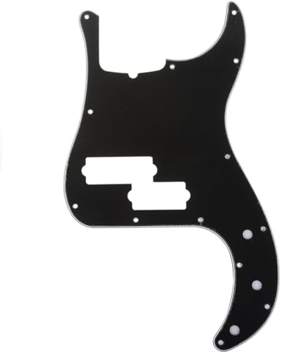 Musiclily Pro 5-Saiter 13 Löcher P Bass Schlagbrett 3 lagig Schwarz | für Fender American Precision Bass