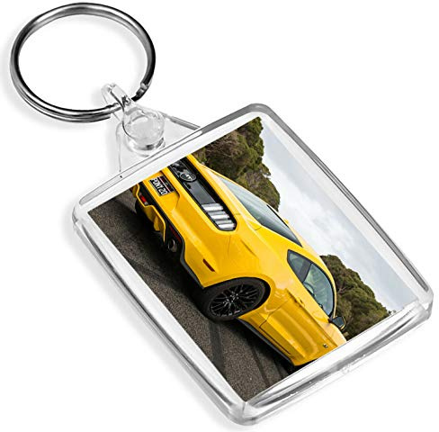 Destination Vinyle Keyrings Jaune Muscle Car Keyring - IP02 Mustang -Sport Dérive Conduite Cadeau # 8580
