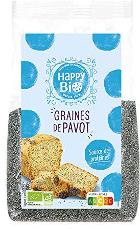 Happy Bio Graines de Pavot Bio 250 g