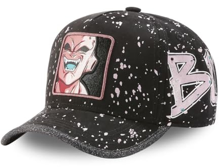 Cap Herren Dragon Ball Z, Tracker Kappe Herren, Buu, Angenehm, Schwarz, Einheitsgröße