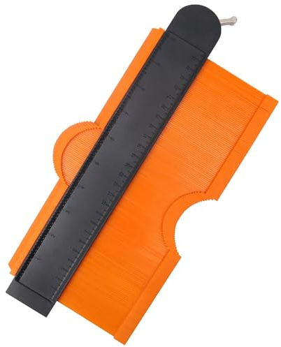 Contour Gauge Profile Tool with Lock, Profile Gauge Tool Contour Gauge Duplicator Marking Gauge Woodworking Tools Laminate Flooring Tools Thoughtful Gifts for Men, 10 Inch/25cm