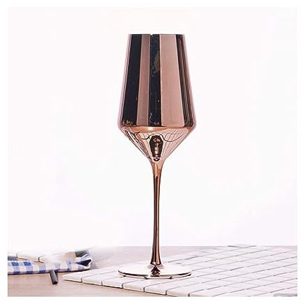 SUREK Hermosamente Copas de Vino Doradas, Copas de Cristal de Tallo Largo, Copas de champán, Copas de Vino Tinto, Copas de cóctel Personalizado