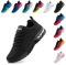 Hitmars Womens Trainers Running Shoes Ladies Walking Shoes Lightweight Gym Shoes Athletic Sports Wide Fit Sneakers Breathable Air Cushion Casual Jogging Shoes Black Size 5