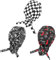 EIR 3 Pcs Sombrero de Cocinero Ajustable,Gorro Cocinero,Gorro Cocinero Hombre,Gorro Cocina Mujer,Japonés Gorro de Trabajo de Cocina,Gorro de Chef en Algodón,Gorro Unisex Cocina para Hornear Cocinar