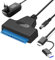 Adaptador USB 3.0 a SATA, disco duro USB a SATA para disco duro HDD/SSD de 2,5 pulgadas/3,5 pulgadas, UASP, compatible con 4 TB, alimentación de 12 V y 2 A, compatible con Windows, Mac OS y Linux