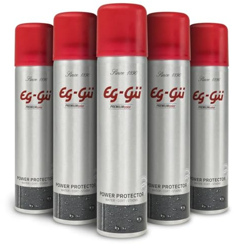 Eg-Gü Imprägnierspray 5er Set – 5 × 250ml wasserabweisender Schutz für Schuhe, Sneaker, Textilien & Outdoor -Farblos & atmungsaktiv - Imprägniermittel für Leder, Stoff & Wildleder