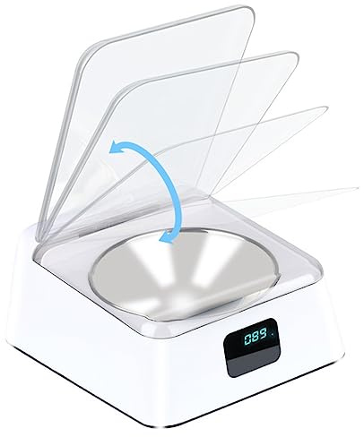 Saiyana Welpen Katzenfuttermittelschüssel Infrarot Erkennen Katzenfutter Schalen Automatische Abdeckung Öffnen Von Lebensmittelspender Insekten Prävention Haustier Fütterungsschalen Für Hunde