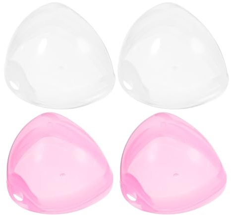 MERRYHAPY 4 Stück Tragbare Schnullerbox Transparent und Rosa Staubdichtes Aufbewahrungsbehälter für Babyschnuller Praktischer Schutz gegen Schmutz Kompakt und Leicht für Unterwegs