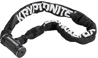 Kryptonite Key Chain Bike Lock, 3 Feet Long, 8mm Chain Links, Bicycle Chain Lock with Keys for Scooter, Road and Mountain Bikes.