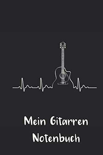 Mein Gitarren Notenbuch: A5 Musikheft | Notenheft | Notenblock mit Notenlinien für Gitarristen, Musiker, Lehrer und Schüler und Studenten