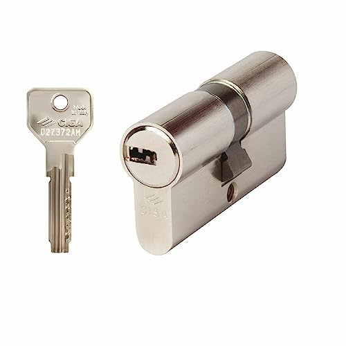 CISA 10E3000701200C5, Cilindro Europeo Asix, Ottone Nichelato, 30/30 mm, 5 Chiavi