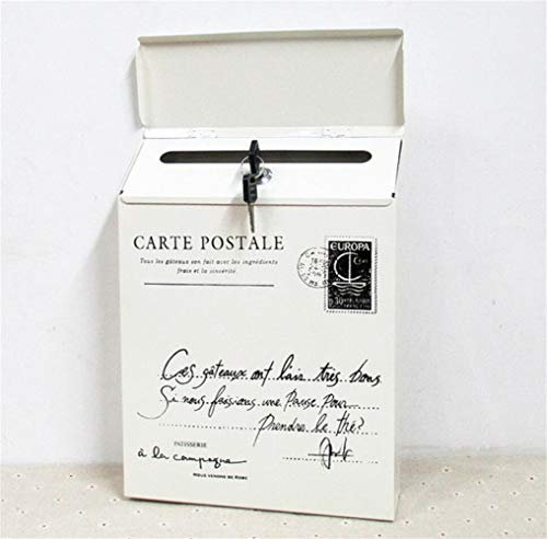 Cassetta postale da parete in acciaio, impermeabile, stile vintage, con serratura, per lettere, giornali