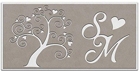 Quadro Moderno - Albero della Vita - Camera da Letto Capoletto Soggiorno - Personalizzato con Iniziali in Legno MADE IN ITALY Artigianale - Varie Dimensioni - Colori Bianco opaco e Tortora