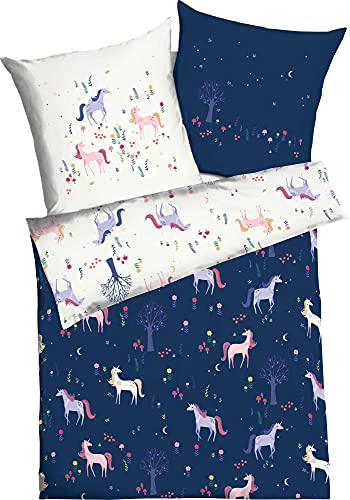 Kaeppel Kinderbettwäsche Zauberwald Indigo