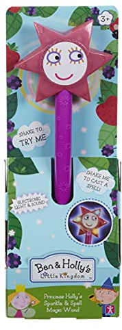 Ben & Holly Princess Holly's Magical Wand with Speech & Sound, Ben & holly's Little Kingdom, Interactive Toy, Imaginative Play, Red
