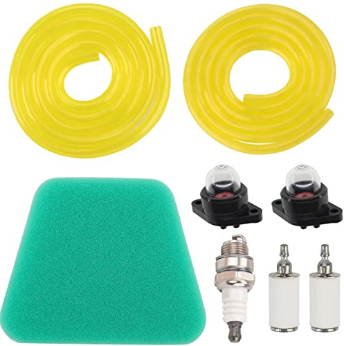 ZAMDOE Primer Bulb Air Filter Fuel Line Hose Tube Fuel Filter Spark Plug for Poulan for Craftman Chainsaw, Replaces # 530071835 188-513-1 530037793 530069216 530069247 530095646