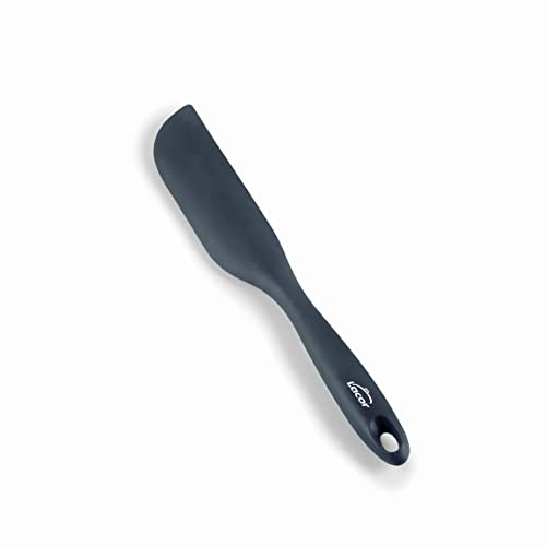 Lacor Spatola da Cucina Grigia, Statula, Silicone, Utensili da Cucina, Manico Ergonomico, Antiaderente, Resistente alle alte Temperature, Lavabile in Lavastoviglie, Lunghezza 27 cm, 64471