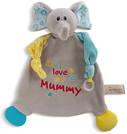 NICI Schmusetuch Elefant 25 x 25 cm – niedliches Schnuffeltuch ab 0 + Monaten, Kuscheltuch für Mädchen, Jungen & Babys, 48893, tolle Geschenkidee, beige
