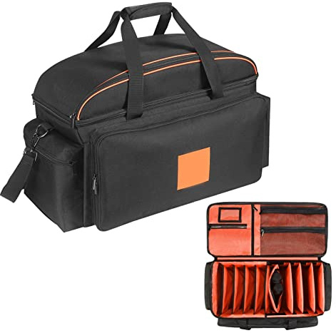 Teksome Custodia per File di Cavi, Organizer per Cavi per DJ, Custodia per Attrezzi per Laptop, Strumenti Audio e per apparecchiature Musicali, Grande capacità