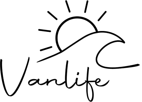 KLEBEKÖNIG Aufkleber Vanlife Sonne Welle - Sticker Autoaufkleber Scheibenaufkleber Motorradaufkleber Meer Camping (30cm x 22cm)