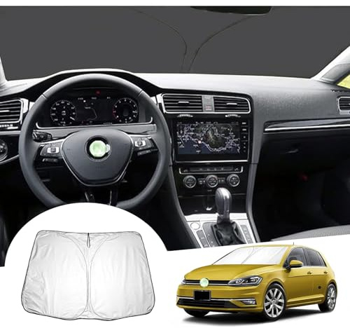 GAFAT Kompatibel mit 2013-2019 VW Golf 7 7.5 | Seat Leon MK3 5F FR Cupr-a Sonnenschutz Frontscheibe Innen, Windschutzscheibe Sonnenschirm Sonnenblende, Abkühlung, UV Schütz