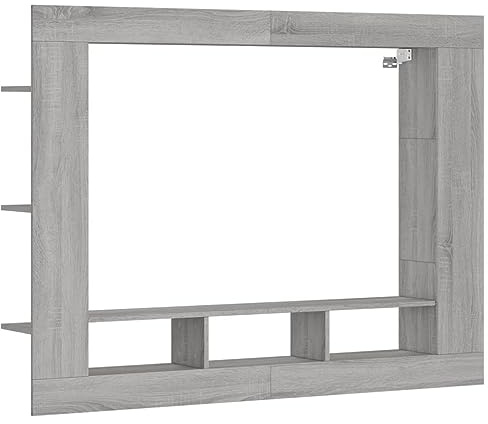 vidaXL TV Cabinet Grey Sonoma 152x22x113 cm Engineered Wood