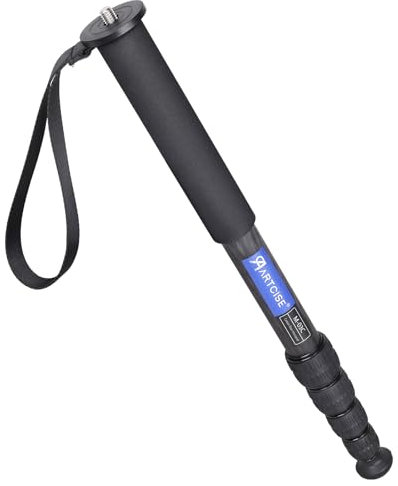 ARTCISE Trépied 65/165cm M03C-ST-EU léger et portable en fibre de carbone 5 pièces pour appareil photo reflex numérique, caméra vidéo en noir