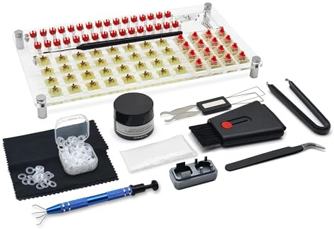 RunJRX 32 Tastenschalter aus Acryl, Schmiermittel-Set für Tastatur, Schmierwerkzeug für benutzerdefinierte mechanische Tastatur (12 Stück)