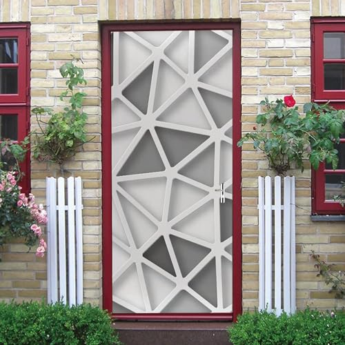 3D Türtapete Geometrisches Kunstmuster 95 X 210 Cm Selbstklebend Türposter Türaufkleber Fototapete Abziehen Und Aufkleben Türfolie Poster Tapete - Kinderzimmer Wohnzimmer Küche Schlafzimmer Tür Fotos