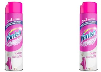 Vanish Carpet Cleaner + Upholstery, Gold Power Foam Shampoo, Large Area Cleaning, 600 ml (Pack of 2)