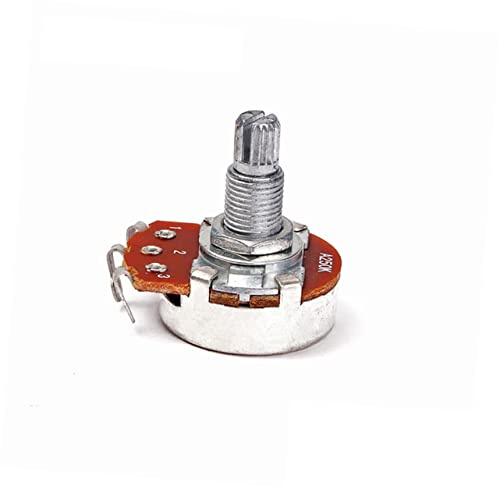 BESTonZON Audio-potentiometer mit Lötösen Gitarren-potentiometer für Verstärker Lange Gerändelte Geteilte Achse Ersatz für Lautstärke und Klangregelung
