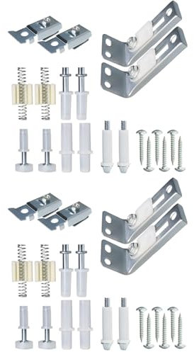 Lot de 40 kits de quincaillerie de porte pliante pour porte coulissante à deux volets, porte coulissante, porte de placard, porte pliante, entretien résistant