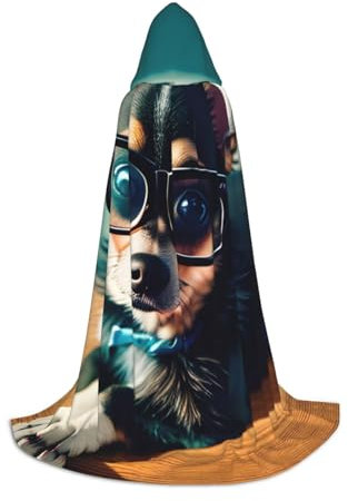 HJLUUFT Chihuahua-Brille für Halloween, Vampirkostüm, Hexenkostüm und Cosplay-Kostüm, Unisex, festliches Geschenk