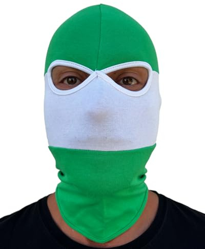 PGWEAR Sturmhaube Streifen und Einfarbig in Schwarz Weiß Rot Blau Gelb Grün Camo I Maske Balaclava I Ultras Ski Hooligans Paintball