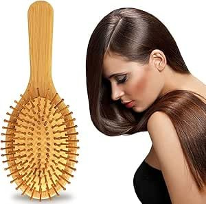 Cepillo de pelo de bambú natural Masaje Cepillo de pelo antiestático Ecológico para todo tipo de cabello para hombres mujeres