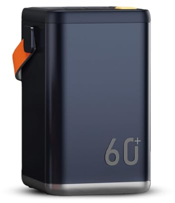 Power Bank 36 W bärbar kraftstation, 60 000 mAh högkapacitetsreservbatteri, med 4 utgångar och 2 ingångar, 4 x USB-portar, snabbladdning PD QC 3.0, USB-tip-port