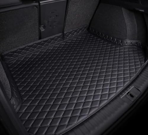 CHENLILI Auto Kofferraummatten für Cupra Formentor 2020-2024-,Langlebiges Wasserdicht Kratzfest Leder Kofferraumwanne Schutzmatte Innenraum ZubehöR,A/Black