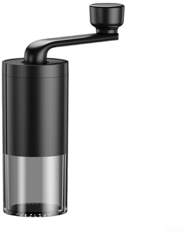 Mini moulin à café manuel, moulin à manivelle portable à grossièreté réglable pour expresso à presse française, design compact pour voyage, camping (noir)